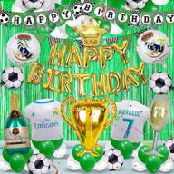 ⚽️ real madrid cf soccer birthday decorations: la liga-theme balloons set for football fans, perfect party supplies and ideal gift логотип