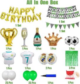 img 1 attached to ⚽️ Real Madrid CF Soccer Birthday Decorations: La Liga-Theme Balloons Set for Football Fans, Perfect Party Supplies and Ideal Gift