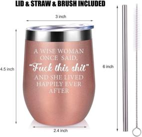 img 1 attached to 🎁 Unique Funny Gifts for Women: Best Friend, Coworker, Mom, Wife - Perfect for Sister, Daughter - Celebrate Friendship, Christmas, Retirement, Birthdays with 'A Wise Woman Once Said' Coolife Wine Tumbler