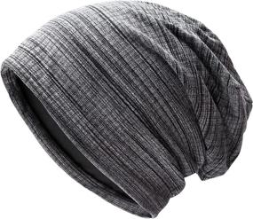 img 4 attached to 🧢 Zando Men's Cotton Beanie: Lightweight Slouchy Skull Cap for Running - Unisex Dwarf Hat