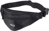 🎒 jclx fanny pack: waterproof, adjustable belt for men/women - ideal waist bag for running, travel & walking phone bag with large capacity logo