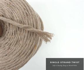 img 2 attached to 🧶 Bochiknot Macrame 150yds Single-Strand Twisted Cotton Cord 5mm - Buttermilk, Ideal for Macrame Art & Crafts, Knotting Supplies for Plant Hangers and Wall Hangings