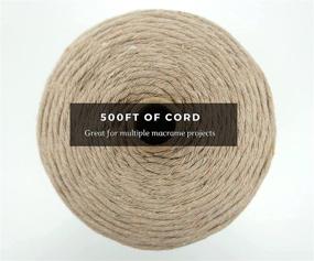 img 3 attached to 🧶 Bochiknot Macrame 150yds Single-Strand Twisted Cotton Cord 5mm - Buttermilk, Ideal for Macrame Art & Crafts, Knotting Supplies for Plant Hangers and Wall Hangings