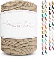 🧶 bochiknot macrame 150yds single-strand twisted cotton cord 5mm - buttermilk, ideal for macrame art & crafts, knotting supplies for plant hangers and wall hangings logo