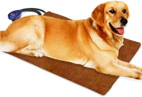 img 3 attached to 🐾 Adjustable Temperature Waterproof Pet Bed Warmer - Berocia Pet Heating Pad for Cats and Dogs - Electric, Including Chew Resistant Cord and Soft Removable Cover with Overheat Protection