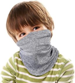 img 1 attached to 🧒 WZIKAI Kids Neck Gaiters Face Scarf: Sun-Protected UV Face Mask with Safety Carbon Filters