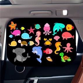 img 3 attached to Car Window Shades, Car Side Window Sunshades for Baby and Kids, Magnetic Sunshades Block Sunlight Keep Your Vehicle Cool, Fits All Cars SUV 27 x 18.8 Inch – Ocean