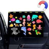 car window shades, car side window sunshades for baby and kids, magnetic sunshades block sunlight keep your vehicle cool, fits all cars suv 27 x 18.8 inch – ocean logo