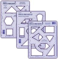 fabric viewing and marking template set - 3 pc bundle: quilting design and fabric selection tool logo