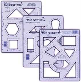 img 4 attached to Fabric Viewing and Marking Template Set - 3 pc Bundle: Quilting Design and Fabric Selection Tool