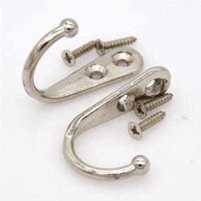 img 1 attached to 8 PCs Silvery Wall Mounted Single Prong Hooks - Wall Hook - Hat Hangers Robe Hooks For Scarf
