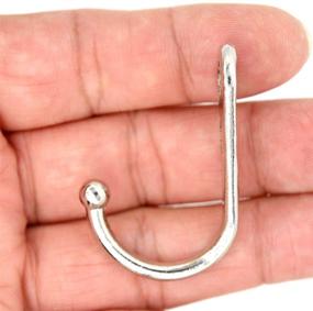 img 2 attached to 8 PCs Silvery Wall Mounted Single Prong Hooks - Wall Hook - Hat Hangers Robe Hooks For Scarf