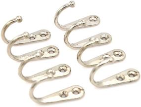 img 4 attached to 8 PCs Silvery Wall Mounted Single Prong Hooks - Wall Hook - Hat Hangers Robe Hooks For Scarf