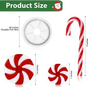 img 2 attached to 🍬 Christmas Candy Cane Swirl Garland Plastic Decoration for Xmas Party Home Decor - Red and White