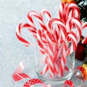 img 1 attached to 🍬 Christmas Candy Cane Swirl Garland Plastic Decoration for Xmas Party Home Decor - Red and White