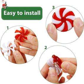 img 3 attached to 🍬 Christmas Candy Cane Swirl Garland Plastic Decoration for Xmas Party Home Decor - Red and White