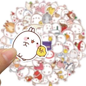 img 1 attached to 🐇 Cute Molang Rabbit Stickers: 50pcs for Water Bottles, Laptop, Hydroflasks, Phone, Notebook, Scrapbook, Bike, Luggage, Snowboard - Lovely Cartoon Design