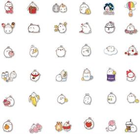 img 2 attached to 🐇 Cute Molang Rabbit Stickers: 50pcs for Water Bottles, Laptop, Hydroflasks, Phone, Notebook, Scrapbook, Bike, Luggage, Snowboard - Lovely Cartoon Design
