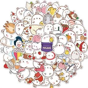 img 4 attached to 🐇 Cute Molang Rabbit Stickers: 50pcs for Water Bottles, Laptop, Hydroflasks, Phone, Notebook, Scrapbook, Bike, Luggage, Snowboard - Lovely Cartoon Design