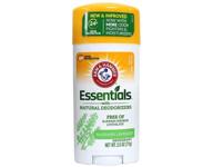 arm & hammer essentials natural deodorant fresh 2.50 🌿 oz (pack of 5): odor fighting power in a natural formula logo