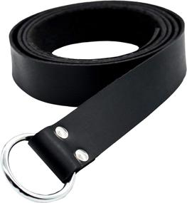 img 4 attached to Mythrojan Steel Viking Leather Belt - Men's Accessories for Belts