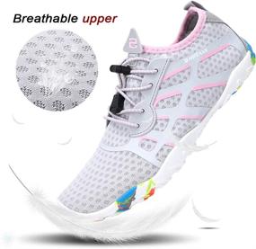 img 3 attached to 🏄 HIITAVE Women's Aqua Beach Water Shoes Quick-Dry Barefoot Swim Socks for Surfing, Pool, River Walking, Diving, Water Sports