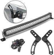 🚗 dasen 30-inch 180w high power curved led light bar + roof mount bracket & wiring kit | compatible with polaris rzr 900 1000 800 logo