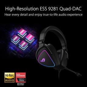 img 3 attached to 🎧 ASUS ROG Delta S Gaming Headset with USB-C, AI-Powered Noise-Canceling Microphone, Over-Ear Headphones for PC, Mac, Nintendo Switch, Sony Playstation, Ergonomic Design - Black