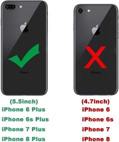 img 3 attached to 📱 LeYi Compatible iPhone Plus Case with Tempered Glass Screen Protector [2Pack] - Military-Grade Phone Cases with Kickstand Ring - Black (iPhone 8 Plus, 7 Plus, 6 Plus/6s Plus)