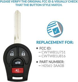 img 1 attached to 🔑 Бесключевой заменитель автоключа Keyless2Go для Nissan Sentra - совместим с CWTWB1U816