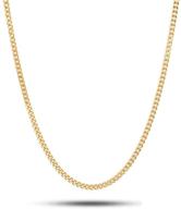 high-quality 18k solid gold curb link chain necklace - made in italy, 1.8mm-7mm thickness options logo