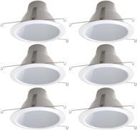 💡 6-pack of 6-inch air-shut voltage recessed lights in white logo