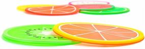 img 1 attached to 🍉 DomeStar Fruit Coaster Set: 7PCS 3.5" Non-Slip Silicone Drink Mats – Heat Insulation, Colorful & Unique Slice Design – Protect Furniture and Tabletop