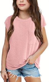 img 4 attached to Imily Bela Crewneck Tshirts for Girls' Clothing - Tops, Tees & Blouses