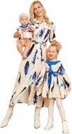 👗 blue feather short sleeve shirt dress - mommy and me matching set of maxi dresses logo