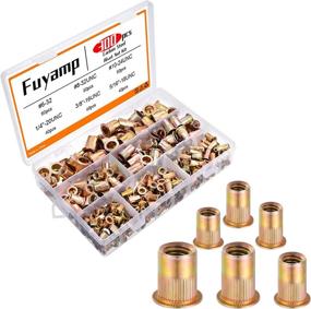 img 4 attached to Fuyamp 300PCS Yellow Plated Threaded