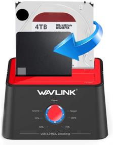 img 1 attached to WAVLINK USB 3.0 Dual-Bay Hard Drive Docking Station - Supports SATA I/II/III (6Gbps) HDD/SSD - Offline Clone/Backup/UASP - 12TBx2 Capacity