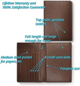 img 1 attached to 🧳 Folding Leather Passport Holder with Blocking - Ideal Travel Accessory for Passport Covers