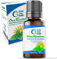 orarestore natural bad breath treatment - powerful essential oil blend - dentist formulated toothpaste & mouthwash for gums & teeth - oral care tooth oil with ebooklet 15ml (1 pack) logo