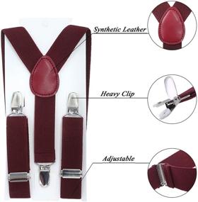 img 2 attached to 👔 Boys' Accessories: Kids Suspender Set with Bowtie and Necktie