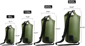 img 3 attached to KastKing Cyclone Seal Waterproof Dry Bags - Ultimate Storage Solution, 5L/ 10L/ 20L/ 30L Roll Top Sack, Military Grade Construction for Swimming, Kayaking, Boating, Hiking, Camping, Fishing, Biking, Skiing