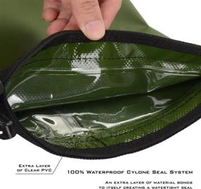 img 2 attached to KastKing Cyclone Seal Waterproof Dry Bags - Ultimate Storage Solution, 5L/ 10L/ 20L/ 30L Roll Top Sack, Military Grade Construction for Swimming, Kayaking, Boating, Hiking, Camping, Fishing, Biking, Skiing