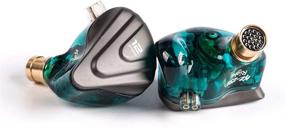 img 3 attached to 🎧 KZ ZSX HiFi Earphones - 6 Drivers Hybrid IEM with Metal Panel and Detachable 2 Pin Cable, Ideal for Church Musicians and Bands (Cyan, No Microphone)