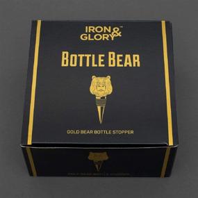 img 1 attached to Enhance Your Beverage Experience with a Gold Bear Metal Wine Bottle Stopper - Airtight Seal, Decorative Animal Topper for Wine, Whiskey, Champagne, Rum & More!