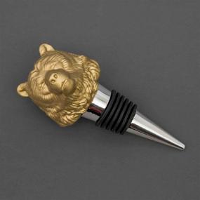 img 3 attached to Enhance Your Beverage Experience with a Gold Bear Metal Wine Bottle Stopper - Airtight Seal, Decorative Animal Topper for Wine, Whiskey, Champagne, Rum & More!