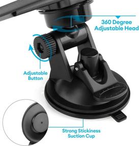 img 2 attached to 🔍 Enhance Safety with 12'' Large Convex Rear View Mirror for Car, Marine, Auto, Boat, Truck, SUV, Van - Universal Frameless Inside Rearview Mirror with Panoramic Wide Angle and Suction Cup Mount