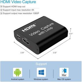 img 1 attached to Enhanced DIGITNOW Video Capture Card: 4K HDMI Capture Device with Loop Out for Full HD 1080P Game Recording, Live Streaming, Broadcasting, and Video Conference