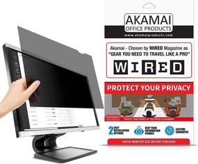 img 4 attached to 🔒 Enhanced Privacy and Protection with 17 inch Akamai Computer Privacy Screen (5:4) - Black Security Shield - Desktop Monitor Protector - UV and Blue Light Filter (17.0" Square, Black)