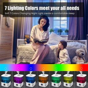 img 2 attached to 🌬️ Top Fill Ultrasonic Cool Mist Humidifier for Home, 4.5L - 7-Color Night Light, Timer, Three Mist Modes, 360° Nozzle, Auto Shut-Off, Up to 40 Hrs - Quiet, Sleep Mode, Filterless - Ideal for 350 sq ft