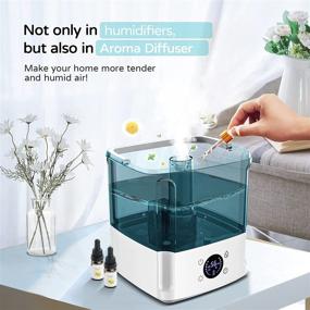 img 3 attached to 🌬️ Top Fill Ultrasonic Cool Mist Humidifier for Home, 4.5L - 7-Color Night Light, Timer, Three Mist Modes, 360° Nozzle, Auto Shut-Off, Up to 40 Hrs - Quiet, Sleep Mode, Filterless - Ideal for 350 sq ft